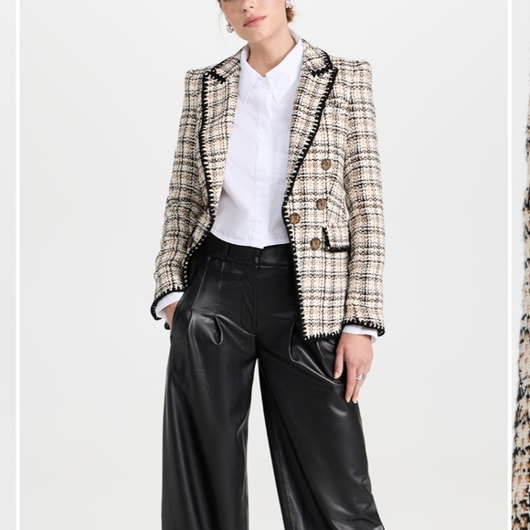 Veronica Beard Lawrence Dickey Crochet Trim Tweed Blazer - Picture 10 of 12